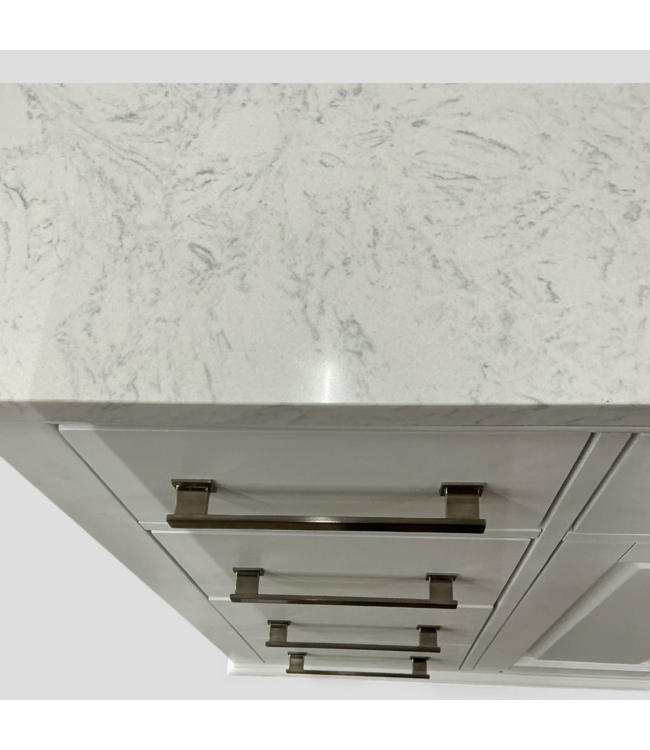 49574 Brookview 48"White Bathroom Vanity With Carrara Top