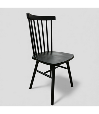 49580 Ingrid Dining Side Chair Wood Frame Black Set Of 2