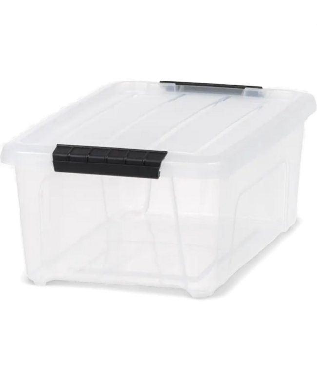 49585 6-Pack Small 3.4 Gal Stackable Tote w/ Lid