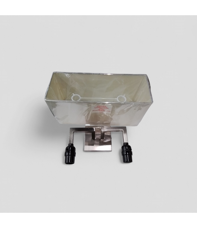 49592 Brushed Nickel Two Light Wall Sconce 16"W