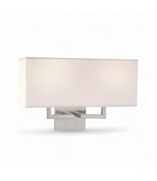 49592 Brushed Nickel Two Light Wall Sconce 16"W