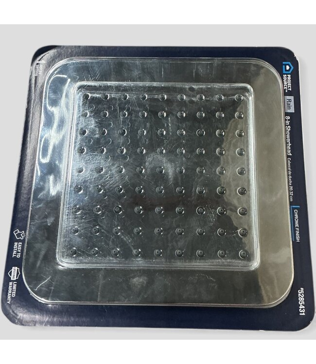 49602 Chrome Rain Square Shower Head 8"