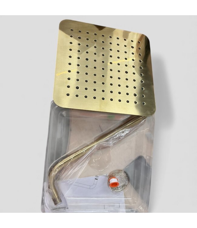 49604 Gold Reign Square Rain Showerhead 10"