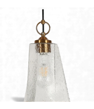 49610 Modern Gold/Textured Glass Hanging Light