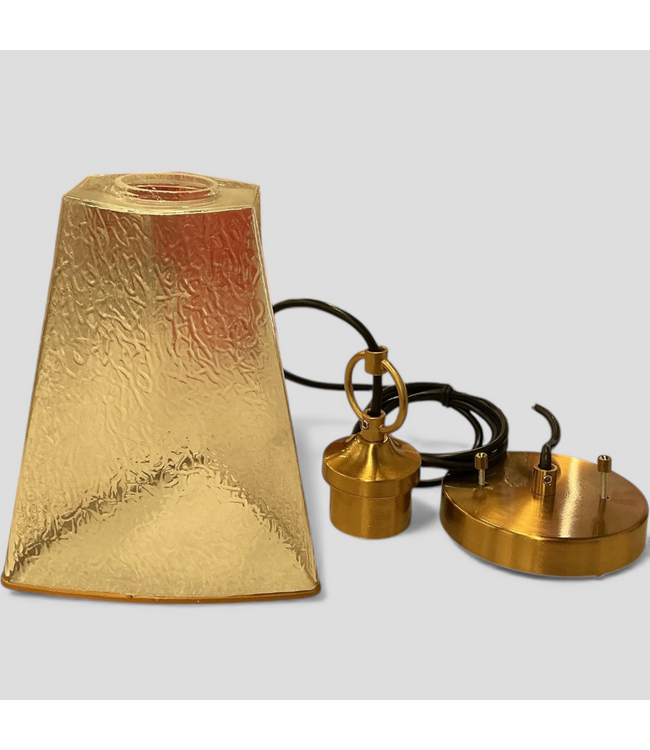 49610 Modern Gold/Textured Glass Hanging Light