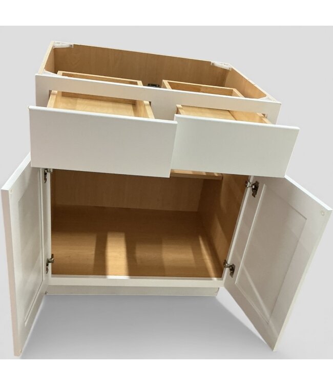 49620 Crisp White Base Cabinet 30"W