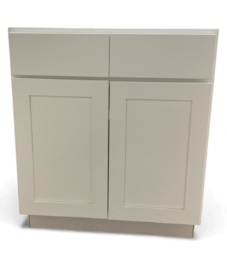 49620 Crisp White Base Cabinet 30"W