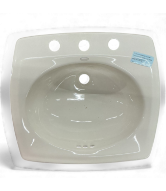 49614 Biscuit Self Rimming Bathroom Sink 21"