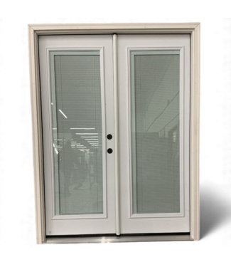 49640 Prehung French Patio Door w/Blinds 59.5" x 80"