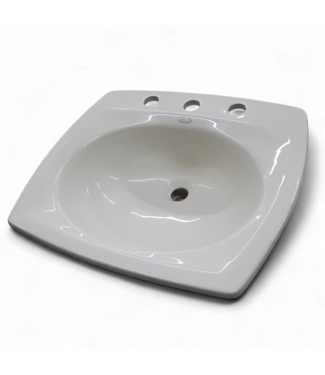 49661 Biscuit Self Rimming Bathroom Sink 21"