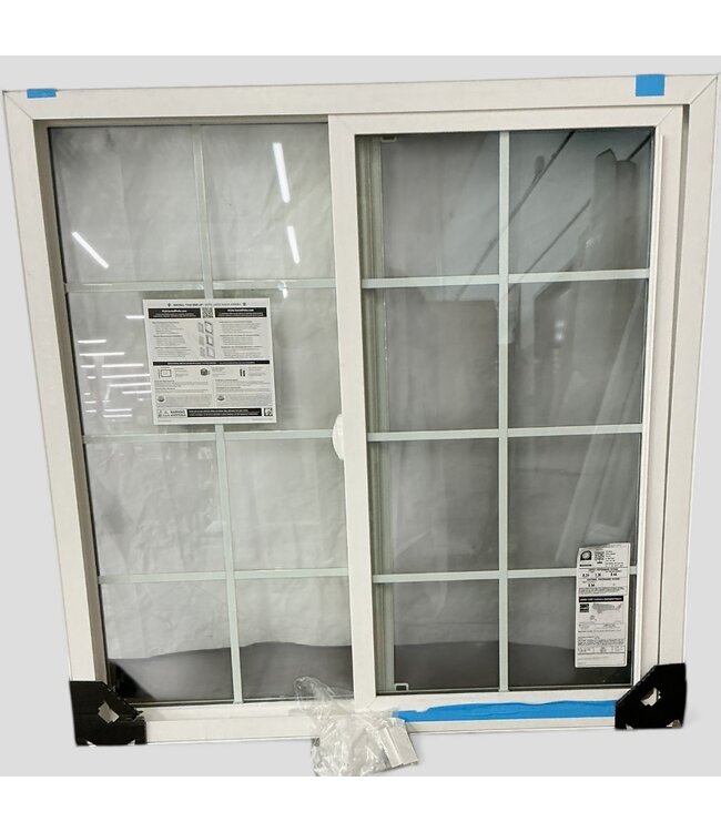 49668 White Vinyl Horizontal Slider Window 47.5" x 47.5"