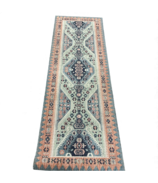 49669 Octavia Lush Teal Runner Rug 28"W x 85.5"L