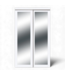 49677 Harmony 1 Panel Mirrored Closet Sliding Doors 72"W