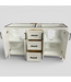 49679 Lenoir White Double Bathroom Vanity Base 60"W