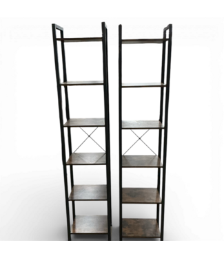 49685 Industrial Style Bookshelves Set of 2