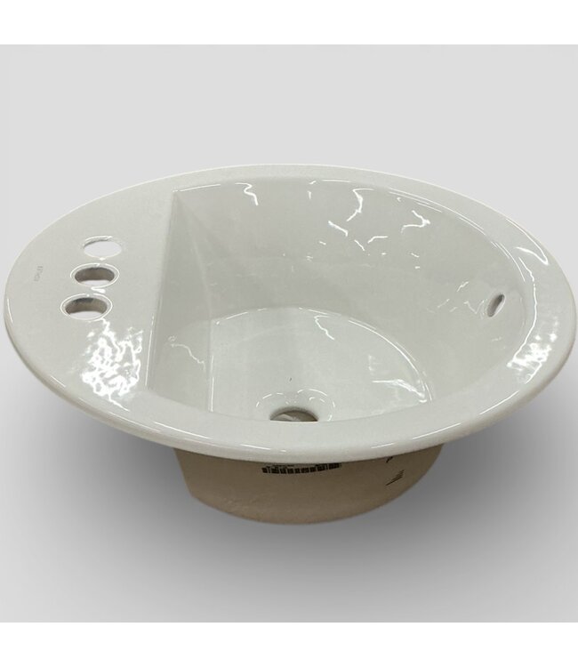 49693 Bryant White Round Bathroom Sink 18.875"