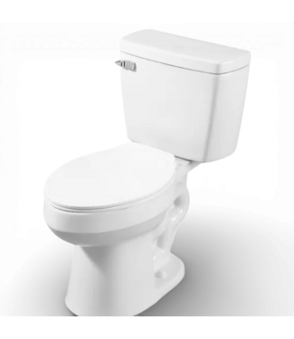 49701 Elongated 2-Piece White Toilet