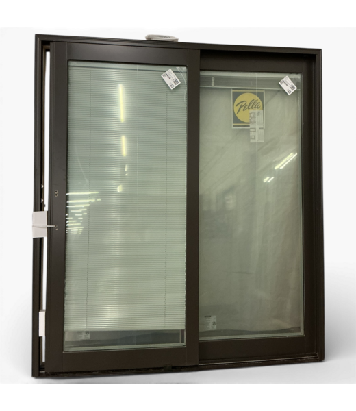 49705 Sliding Contemporary Door With Blinds 71.125"W x 79.5"H