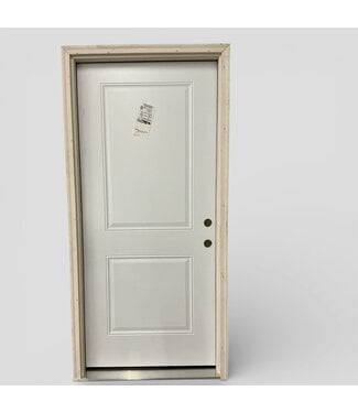 49715 Prehung Wood Edge Steel Entry Door 35.5" x 79"H
