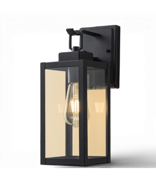 49722 Matte Black 1-Light Outdoor Wall Light