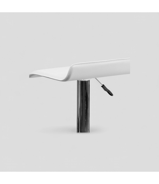 49727 White Swivel Metal Bar Stool 22.75-in H