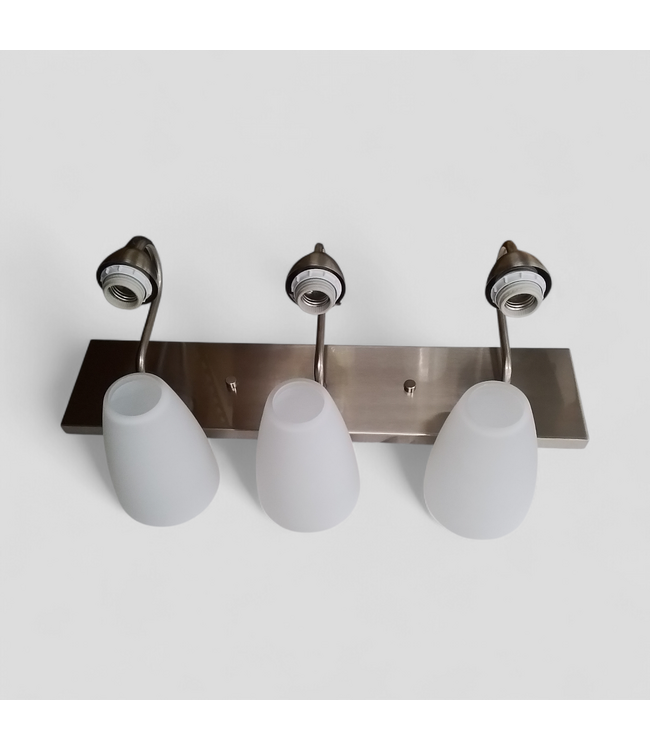 49731 3 Light Brushed Nickel Bathroom Vanity Light 21"W