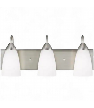 49731 3 Light Brushed Nickel Bathroom Vanity Light 21"W