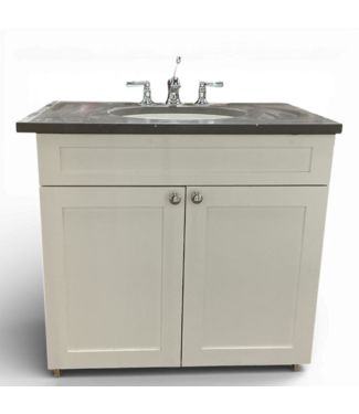 49732 Crisp White Single Sink Bathroom Vanity 36.375"W