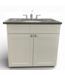 49732 Crisp White Single Sink Bathroom Vanity 36.375"W