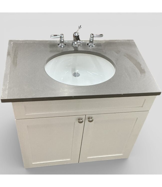 49732 Crisp White Single Sink Bathroom Vanity 36.375"W