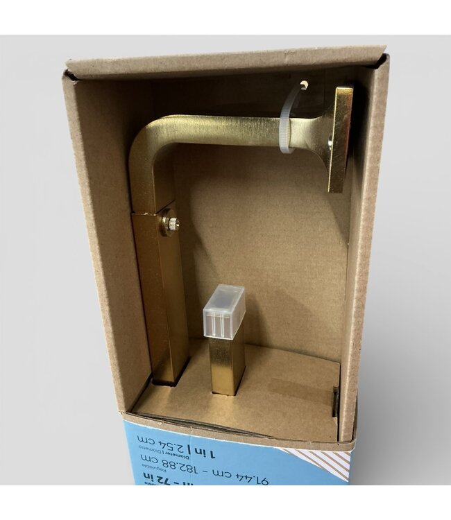 49738 Brushed Gold Curtain Rod w/Finials