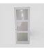 49756 White Interior 3-Glass Panel Slab Door 31.5"W
