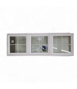 49776 White Vinyl Triple Casement Window 89"W x 29.5"H