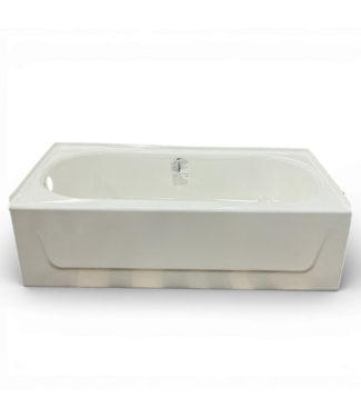 49780 White Steel Soaking Alcove Bathtub Left Drain 30" x 60"