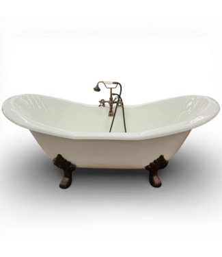 49783 White Cast Iron Clawfoot Tub 30"W x 71"L