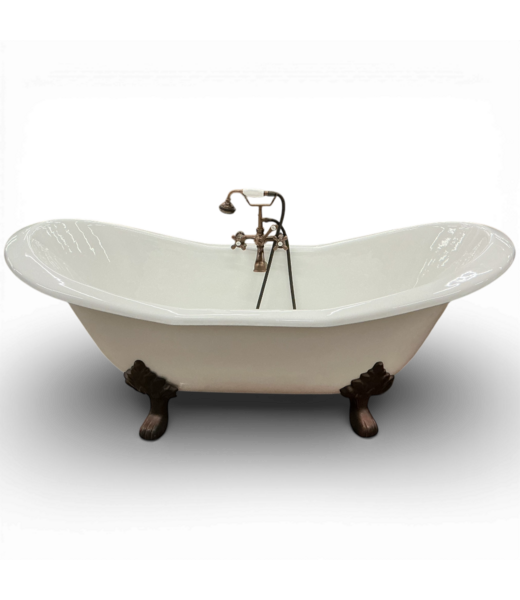 49783 White Cast Iron Clawfoot Tub 30"W x 71"L