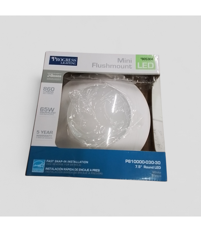 49787 1 -Light Matte White LED Flush Mount Light