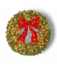 49790 Artificial Pre-Lit Fir Christmas Wreath with Red Bow