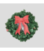 49790 Artificial Pre-Lit Fir Christmas Wreath with Red Bow