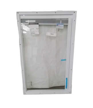 49767 White 24"W x 38"H Glass Frame with Internal Blinds
