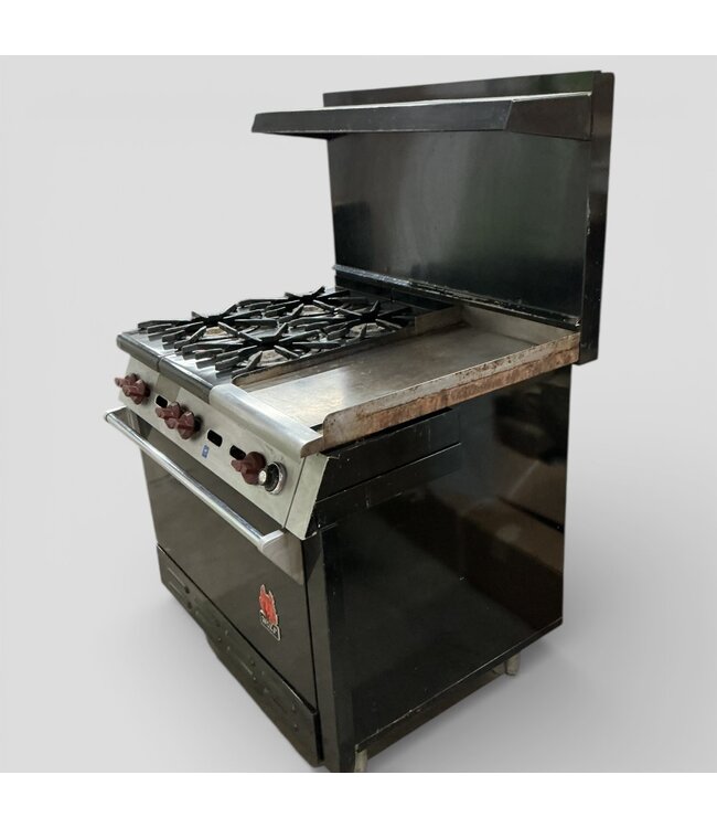 49774 Black Commercial Style Gas Range w/Griddle