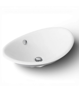 49794 Iron Plains White Cast Iron Oval Vessel Bathroom Sink