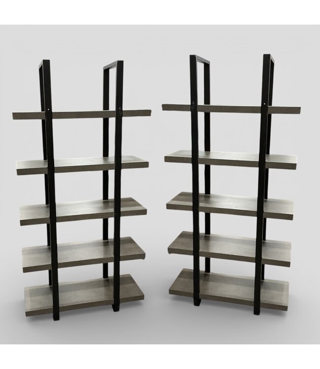 49793 Weathered Ash 5-Tier Shelves Set of 2