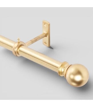 49802 Brushed Gold Curtain Rod w/Finials