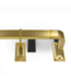 49804 Brushed Gold Round Corner Curtain Rod w/Finials