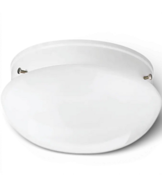 49810 Crisp White Fitter 1-Light Flush Mount Light