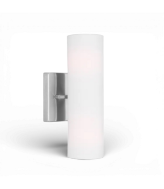 49816 Capalino 2-Light Brushed Steel Vanity Light