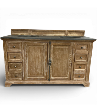 49822 Driftwood Double Bathroom Vanity w/Sink Top 60"