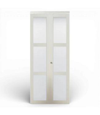 49823 Euro Off-White 3 Panel Bifold Closet Door 30"W x 80"H