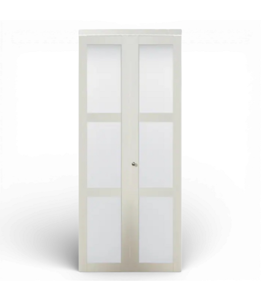 49823 Euro Off-White 3 Panel Bifold Closet Door 30"W x 80"H
